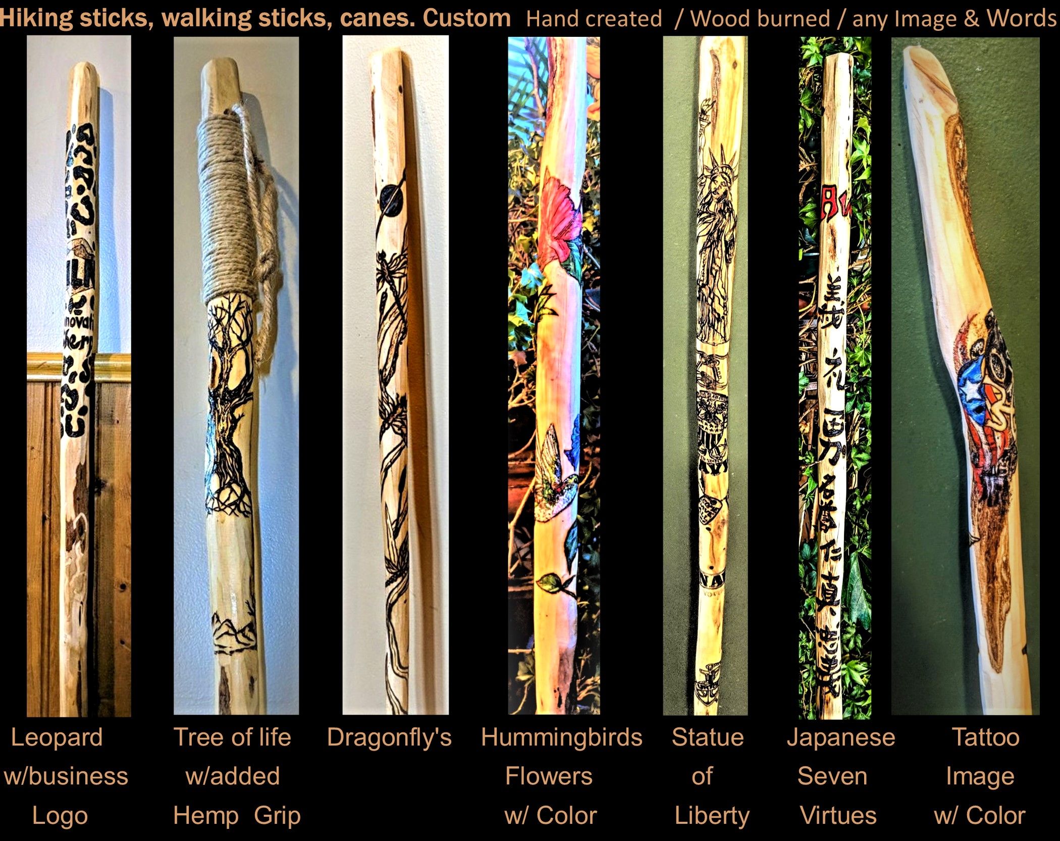 Handmade Custom, Hiking Sticks For Kids, Child Hiking Stick, Children
