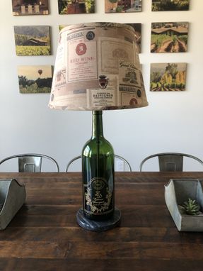 Custom Made Wine Bottle Table Lamp - Large Customer Bottle