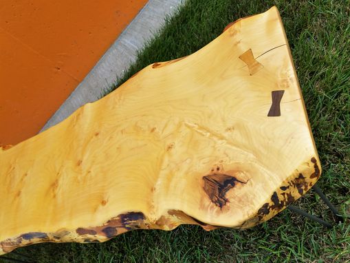 Custom Made Live Edge Table- Coffee Table- Natural Wood- Natural Edges- Light Wood- Maple Slab- Mid Century