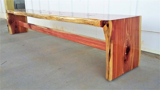 Custom Made Cedar Waterfall Benches