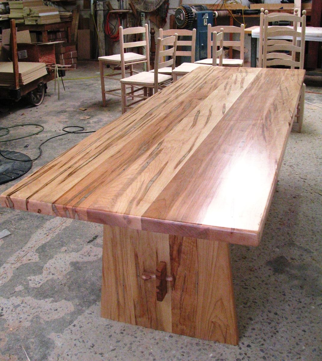 Hand Made Custom Trestle Table by Haymore Enterprises, Inc