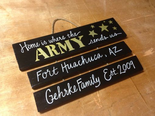 Custom Made Army Sign With Drop Downs