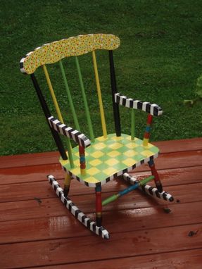 Custom Made Hand Painted Child's Rocking Chair - Custom