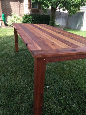 Custom Made Indoor Or Outdoor Solid Cedar Dining Table