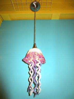 Custom Made Blown Glass Jellyfish Light - Lighting - Chandelier - Art Glass Lighting - Pendant Lighting