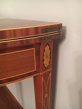 Custom Made Reproduction Federal Period Ny Card Table, C. 1790