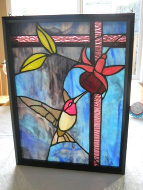 Custom Made Stained Glass Framed Hanging