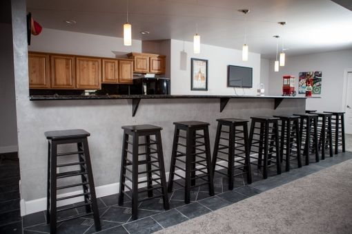 Custom Made Black Modern Bar Stools