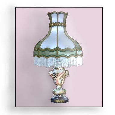 Custom Made Custom Lamp Shade For A Capodimonte Vintage Lamp