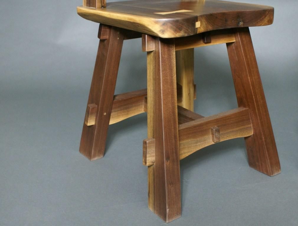 Buy Hand Crafted Modified Craftsman Inspired Walnut Kitchen Chairs