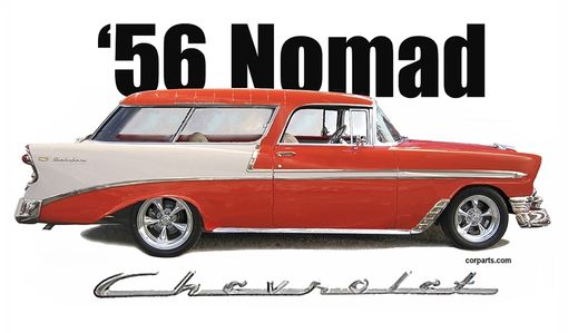 56 Nomad Chevy T Shirts 1956 Chevrolet Apparel Automotive Shirts Classic Car