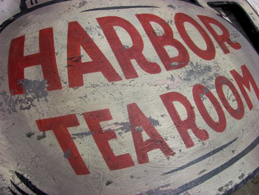 Custom Made Vintage Sign Art: Harbor Tea Room