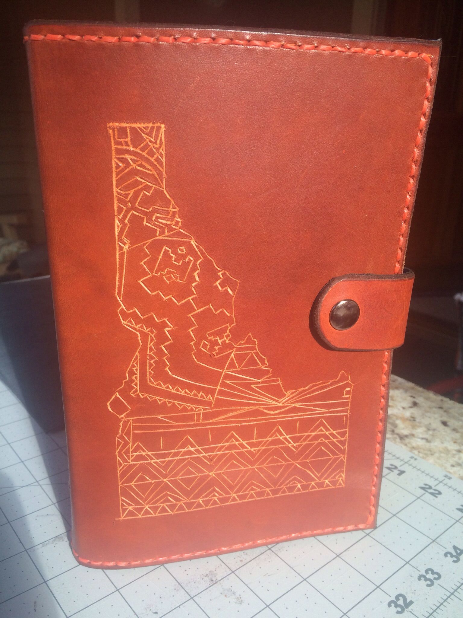 Buy Hand Made All Leather Planner, made to order from Saxon Leather art