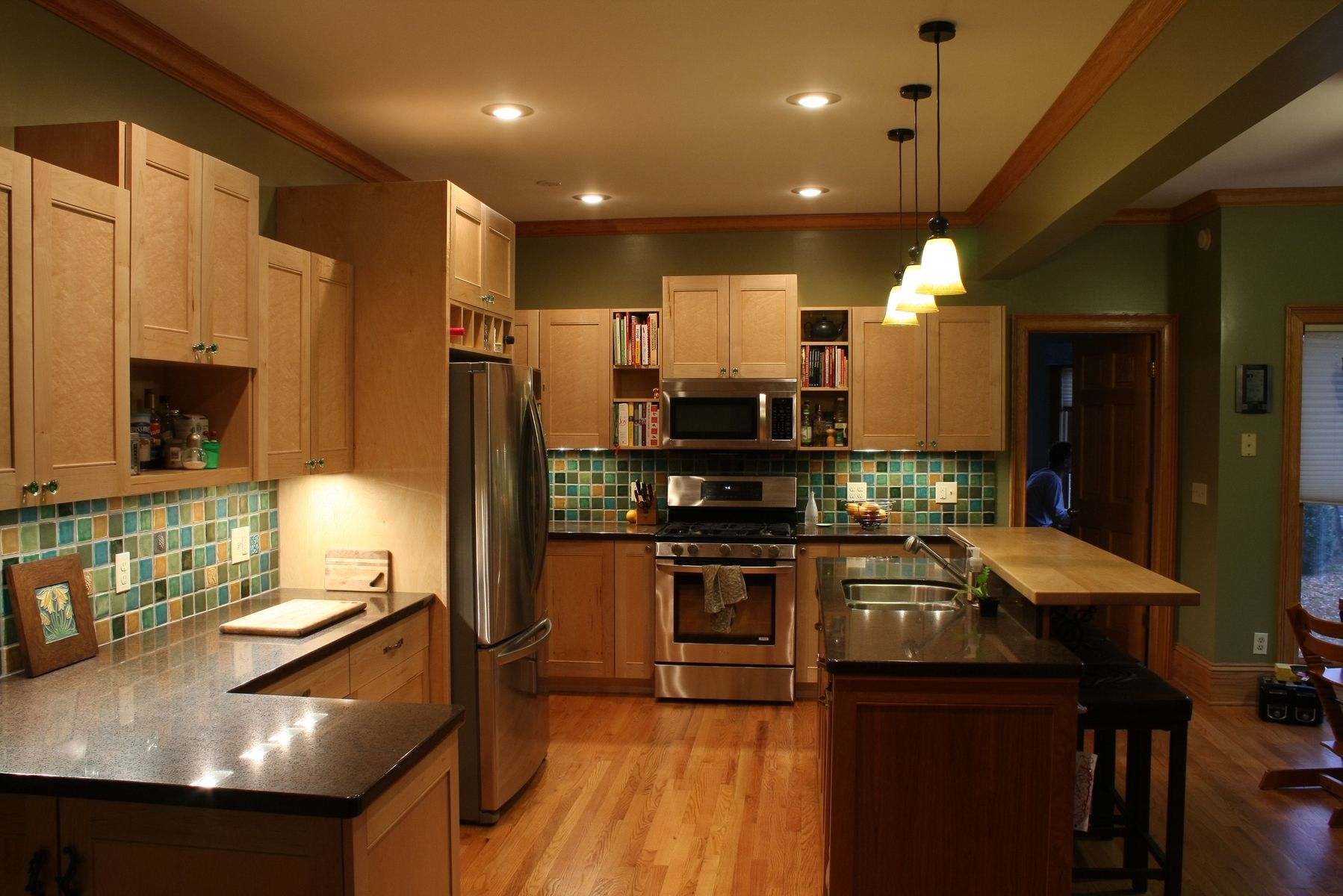 Custom Birds Eye Maple Kitchen Cabinets By Cris Bifaro Woodworks