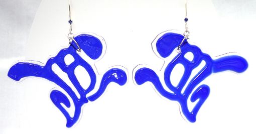 Custom Made Glass Earrings, Fused