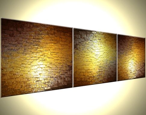 Custom Made Abstract Painting, Textured Metallic Art, Large Gold Paintings, Original Bronze Reflective Paintings