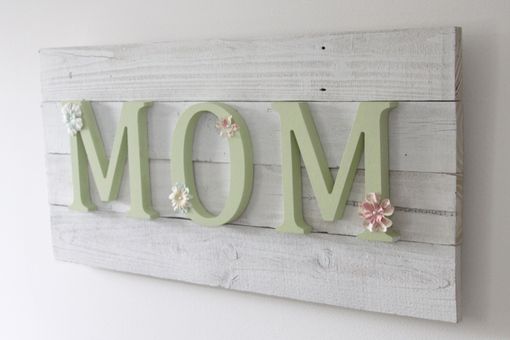 Custom Made 30" Wood Letter "Mom" Panel