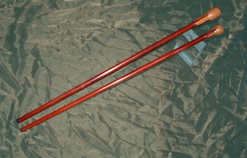 Custom Made His And Hers Hand-Turned Walking Canes (Bloodwood And Lacewood With A Touch Of Ebony)