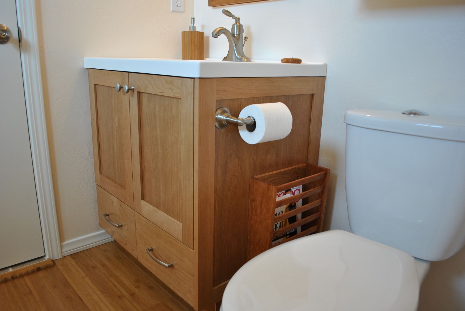 Bathroom Vanity Made Out Of Travel Chests