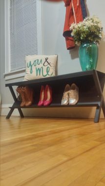Custom Made Modern Storage Bench For Shoes And Magazines