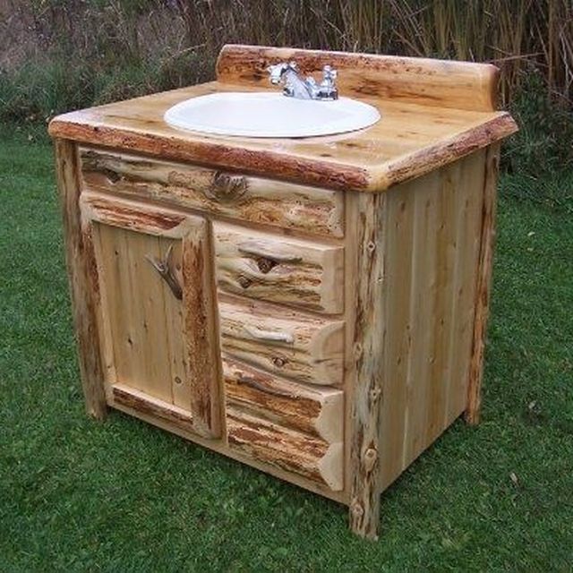 Custom Bathroom Vanities Michigan custom rustic cedar bathroom vanityking of the forest Custom Bathroom Vanities Michigan custom rustic cedar bathroom vanityking of the forest