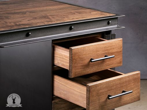 The Reagan Walnut Executive Desk, Stained Finish | Deer Valley Woodworks