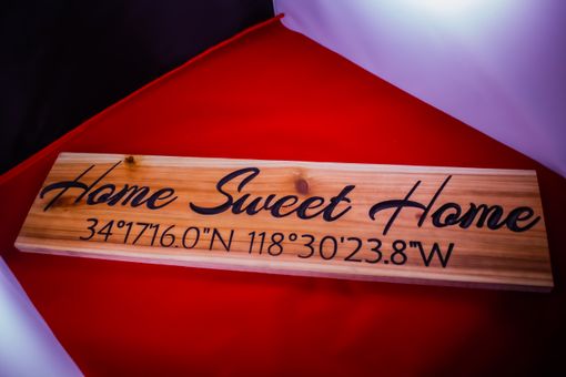 Custom Made Home Sweet Home - Longitude And Latitude - Customizable - Home Decor - Outdoor Sign - Indoor Sign