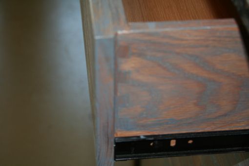 Custom Made Red Oak 9 Drawer Sideboard (Weathered)