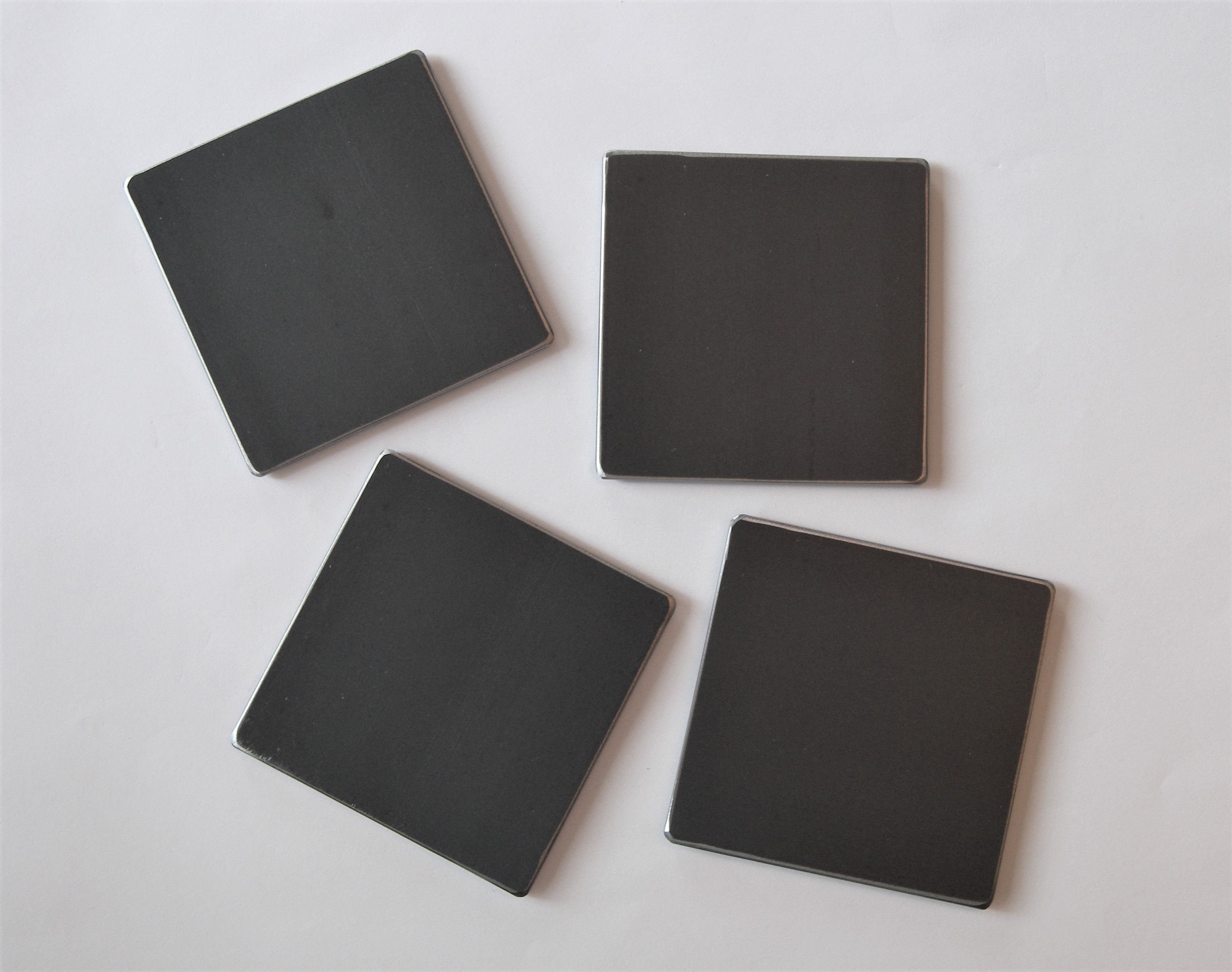 Buy Custom Made Urban Industrial Steel Coasters, Modern Beverage