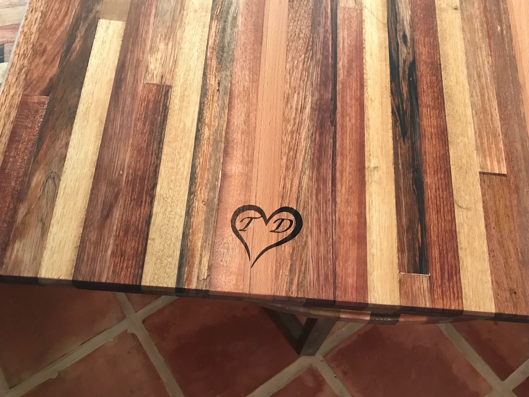 Custom Exotic Wood Butcher Block By Bear Clan Woodworking