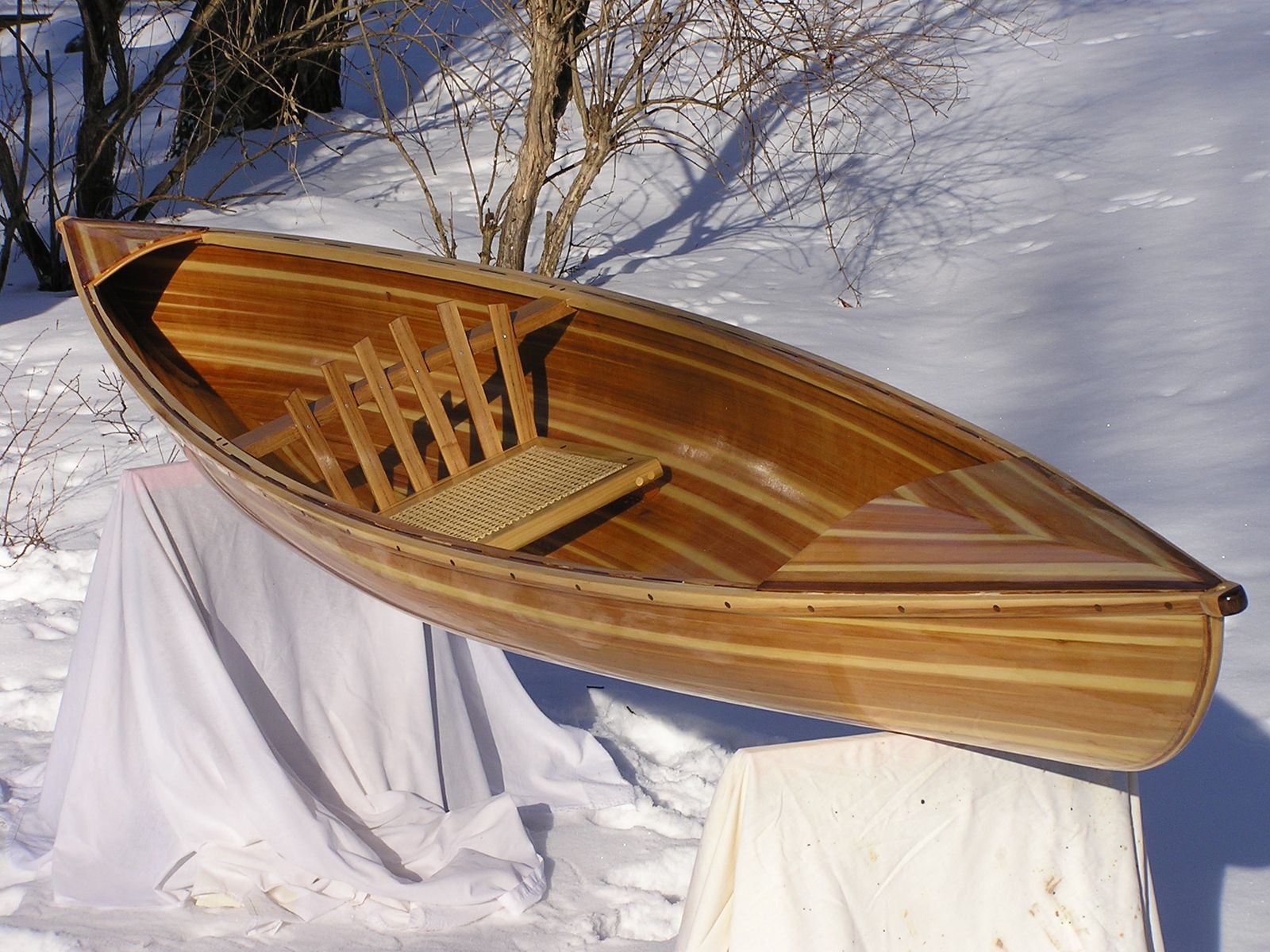 Hand Made The Pere Marquette, Cedar Strip Solo Canoe by 