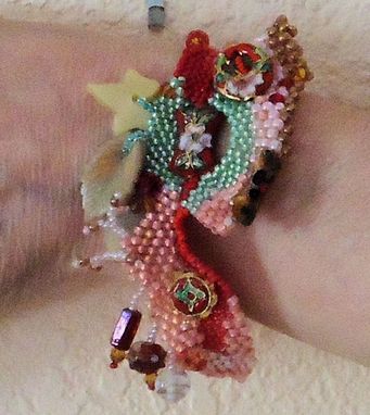 Custom Made Freeform Peyote Beaded Bracelet