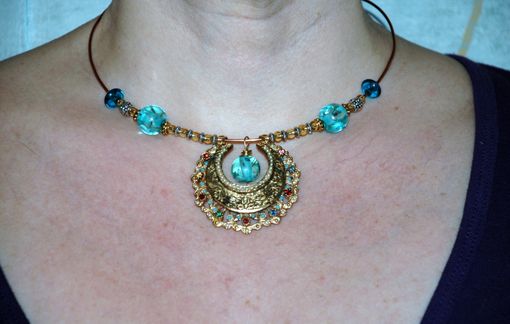 Custom Made Antique Brooch Pendant Necklace