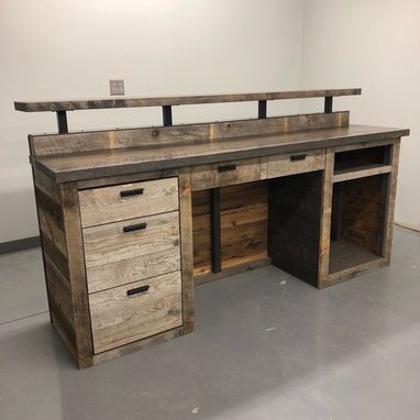 Custom Made Barn Wood Reception Desk / Front Counter / Hostess Station