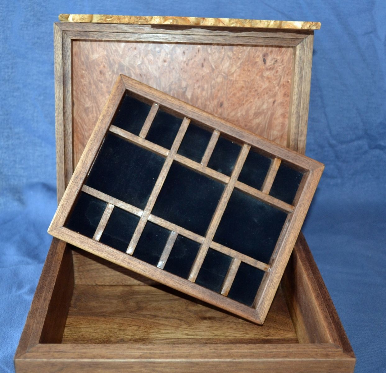 Custom Made Jewelry Box With Maple Burl by Dennis Chenoweth