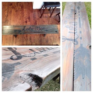 Custom Made Reclaimed Wood Gather Bench