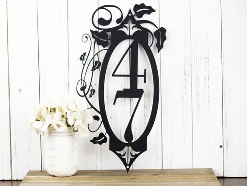 Custom Made Vertical House Number, Address Sign For House, Metal Sign Personalized Outdoor