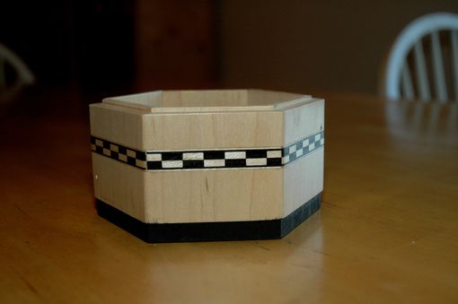 Custom Made Inlaid Hexagonal Box