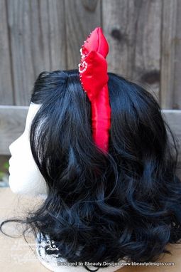 Custom Made Snow White Jeweled Princess Bow Headband And Couture Wig Custom Made