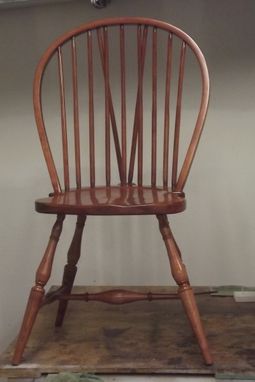 Custom Made Solid Cherry Bow Back Windsor Chairs