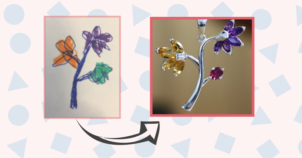 Buy Custom Turn Children's Art Into Jewelry, made to order from