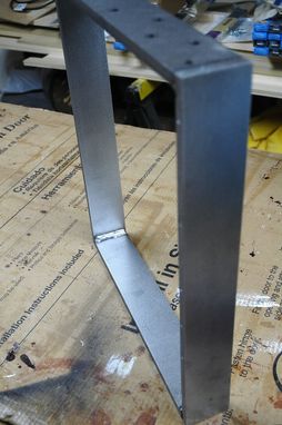 Custom Made Walnut & Steel Entryway Bench