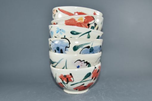 Custom Made Set Of Four: Handmade Ceramic Soup Bowl For Salad, Cereal Or Ice Cream