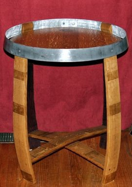 Custom Made Wine Barrel End Table