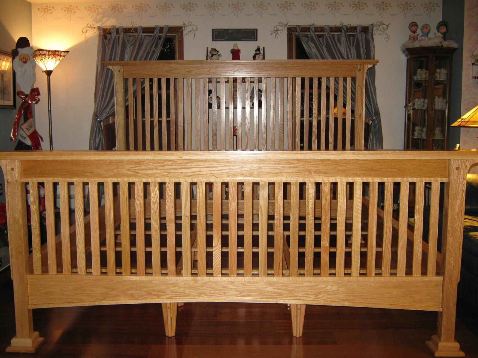 custom made mission style red oak bed by duczynski