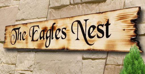 Custom Made Personalized Carved Oak Wooden Home House Number Name Sign Plaque Outdoor Old