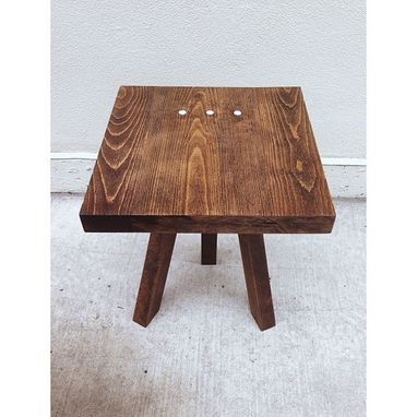 Custom Made The Triad - Cantilevered Walnut Side Table