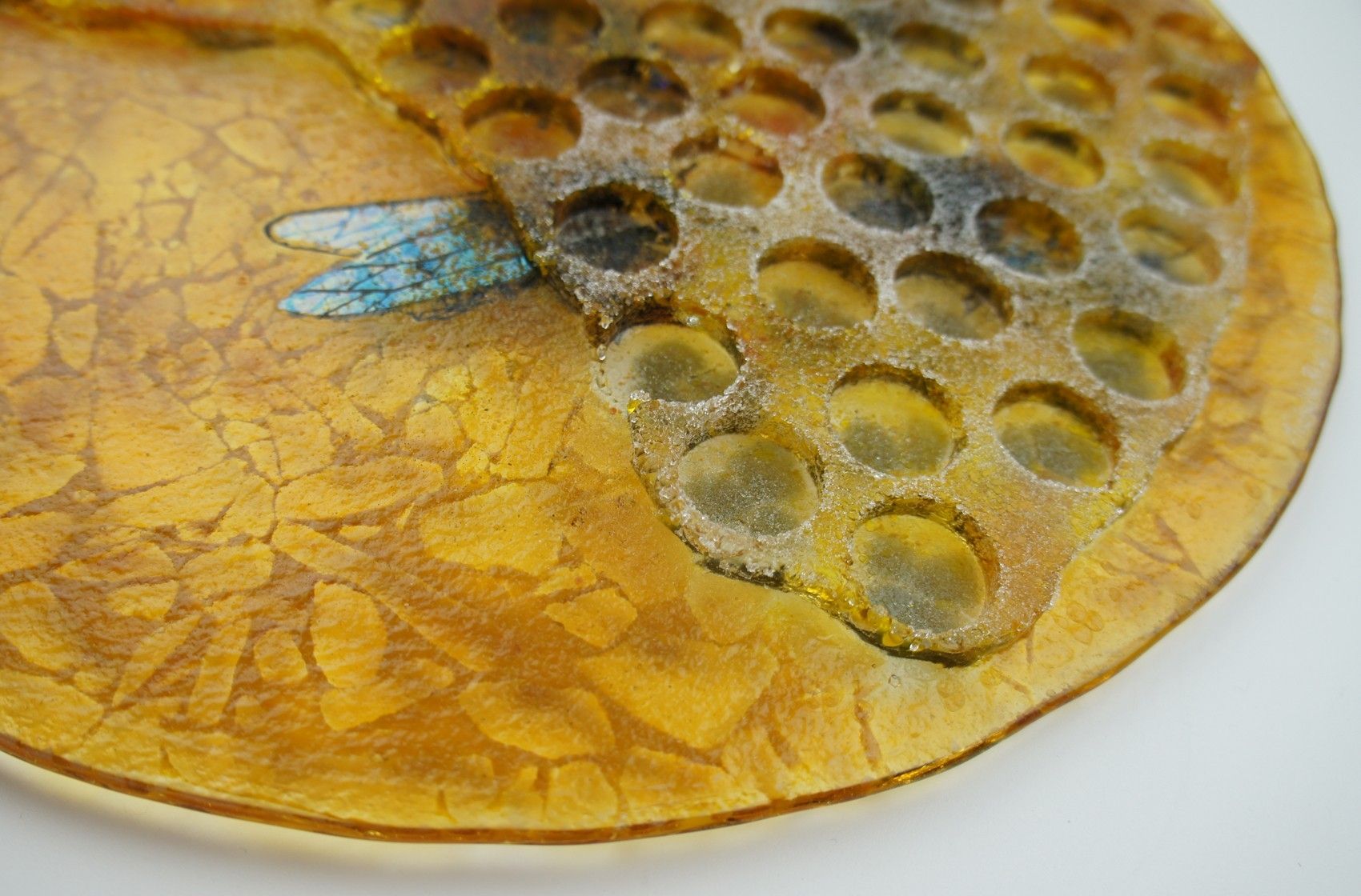 Hand Crafted Circulation Glass Fused Artwork by Glass TransFusing