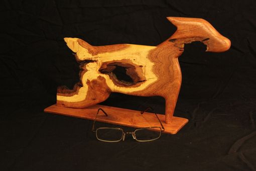 Custom Made Dog Carved From  Wood