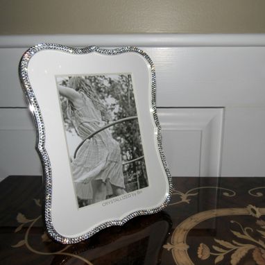 Custom Made Crystallized 5x7 Kate Spade Crown Point Picture Frame Genuine European Crystals Bedazzled